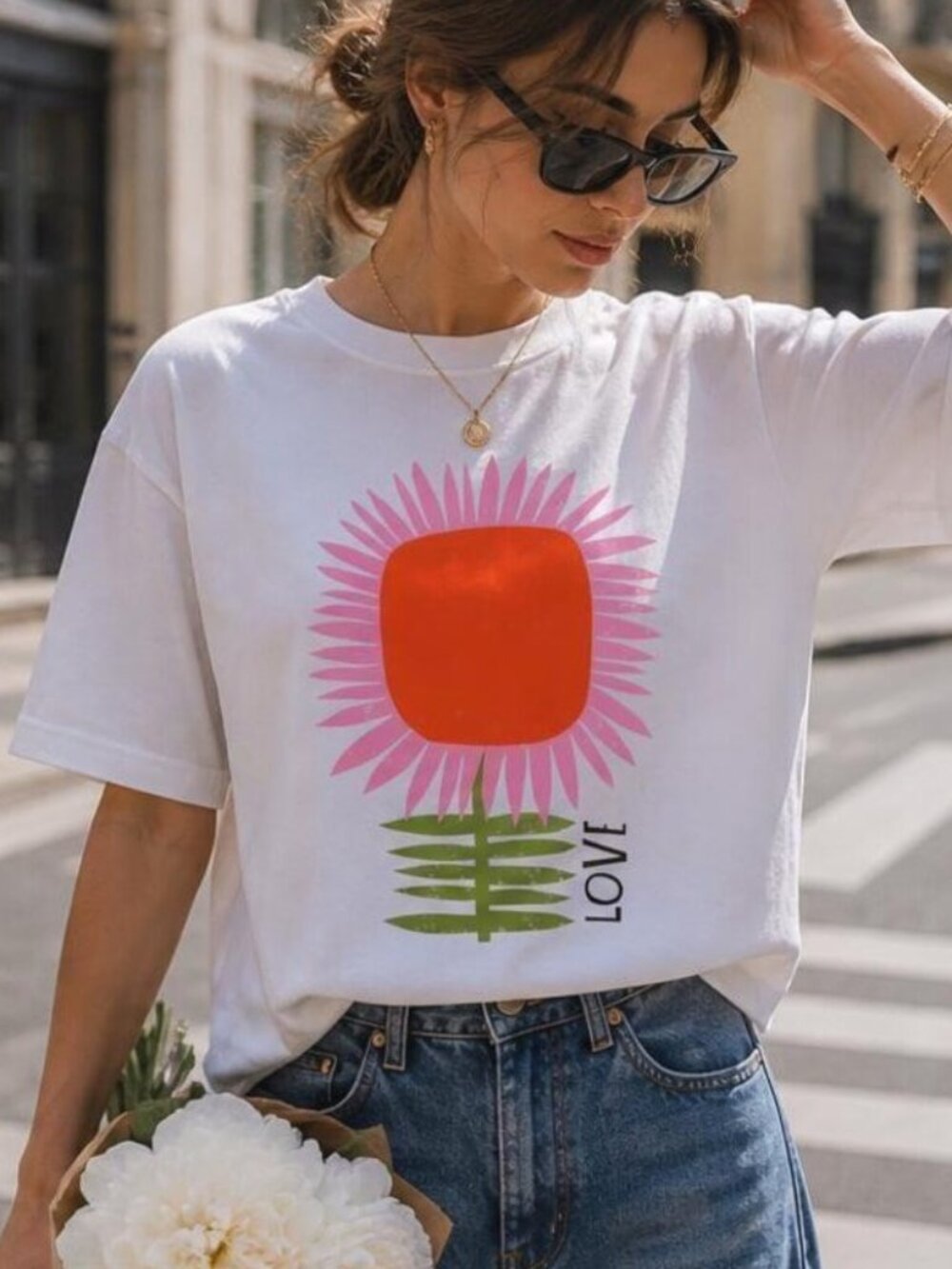 Floral Summer Shirt, Cute Summer Tee, Flower Shirt Gift